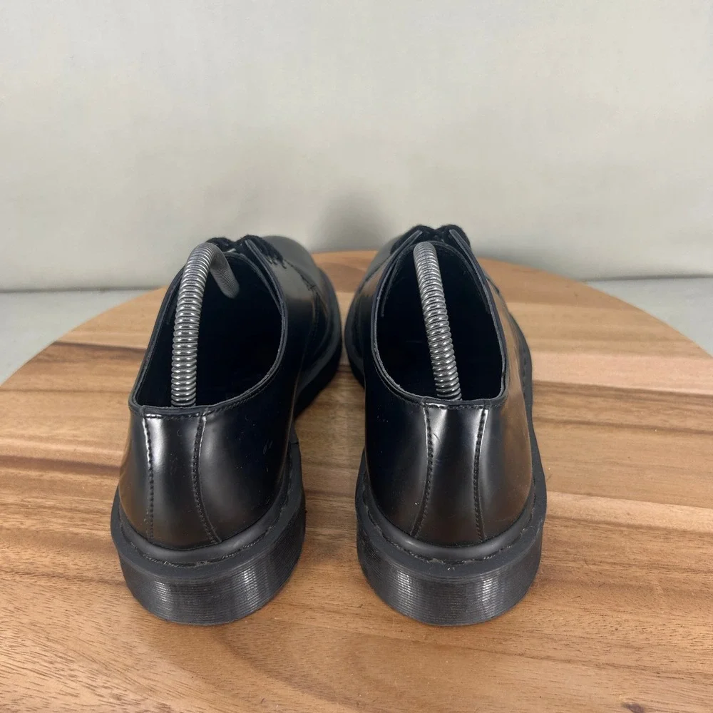 Dr. Martens 1461 Mono Black Smooth Leather 3-Eye Oxford Shoes Mens Size 8